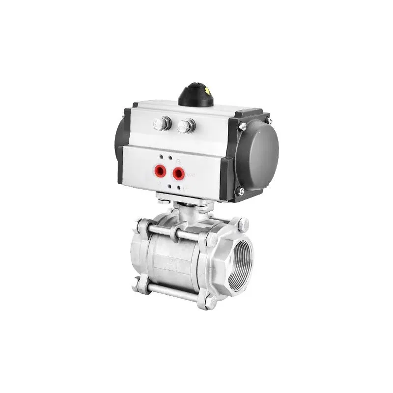 Vàlvula de bola de roscada d'acer inoxidable pneumàtica